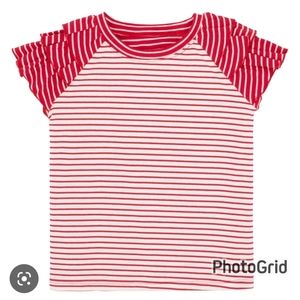 Kidpik rib ruffle tee